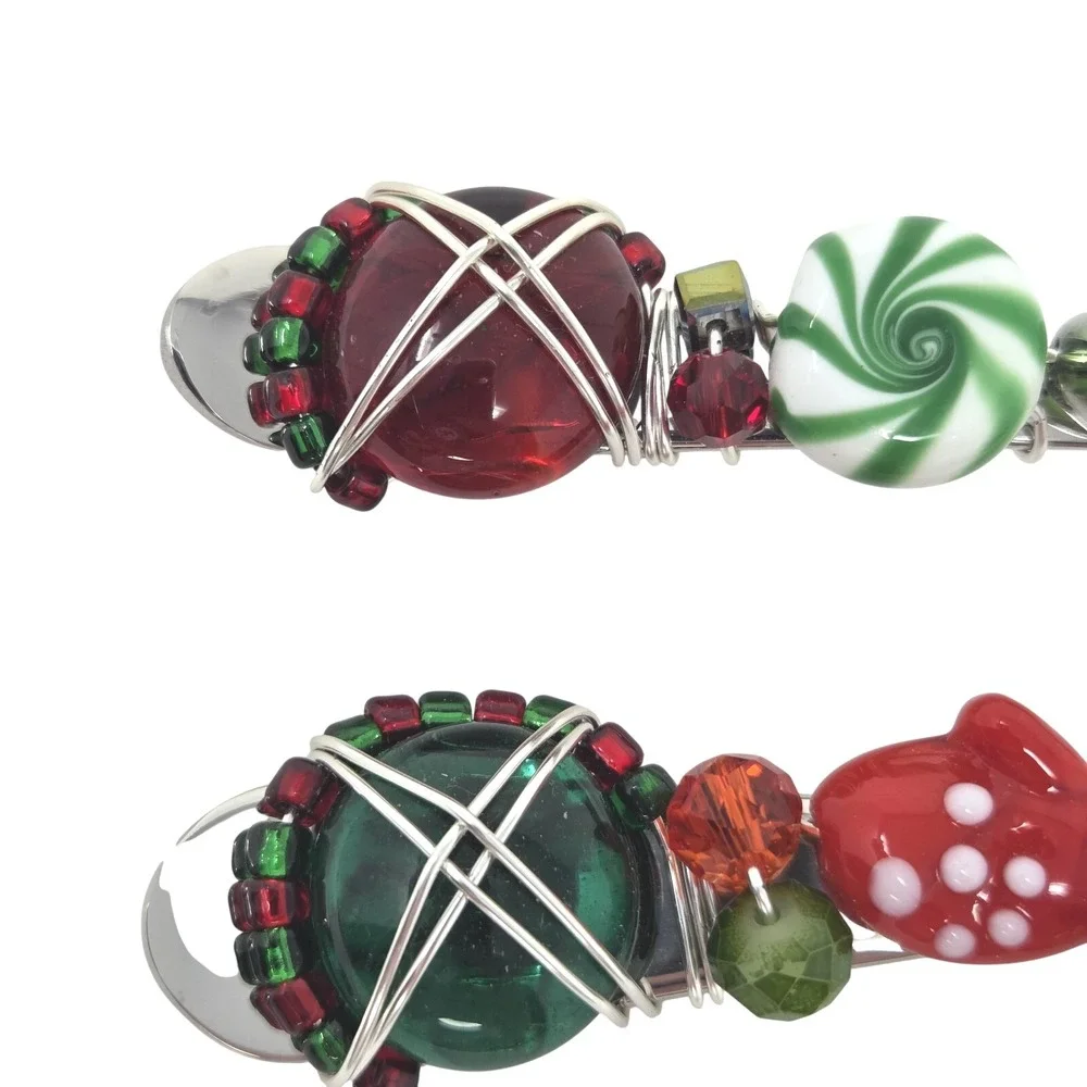 The Queen‎ Bead Christmas Charcuterie Set Beaded Spoon & Fork 6